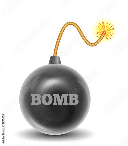 3D Burning Black Bomb