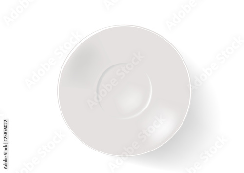 Saucer on a white background