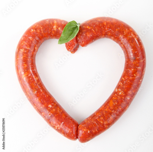 merguez en forme de coeur photo