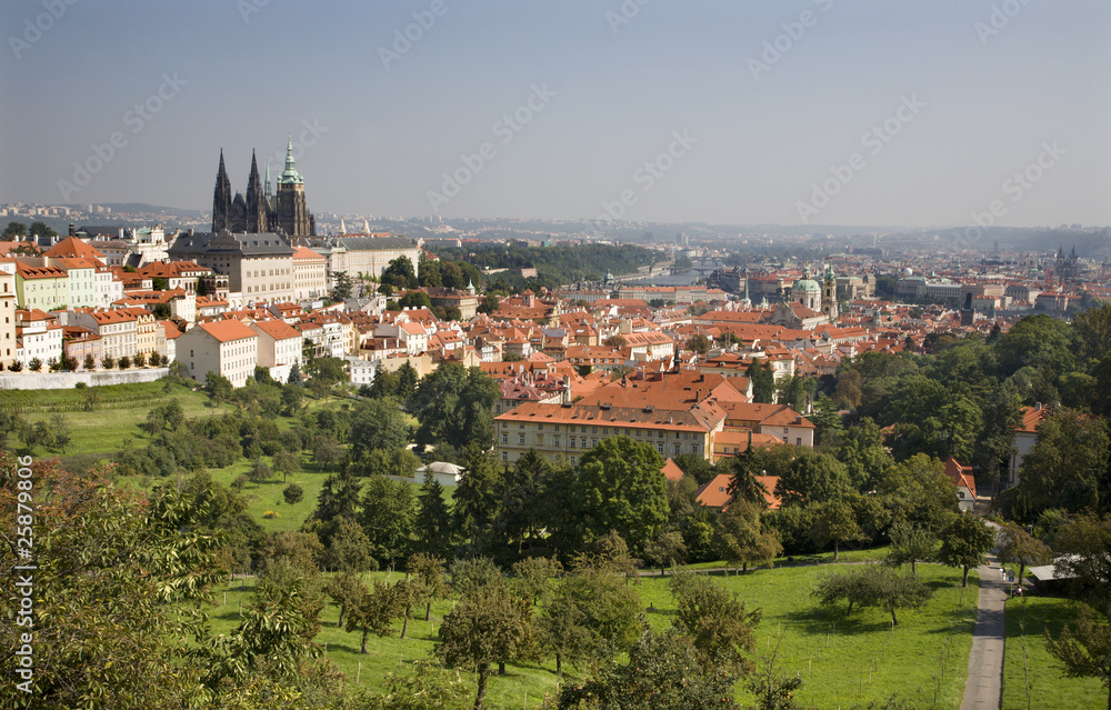 Prague - st. Vitus cathedral and the town