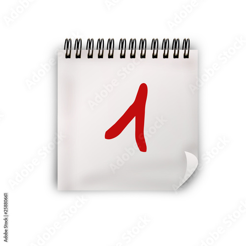 Obraz na płótnie Calendario, giorno 1 w salonie