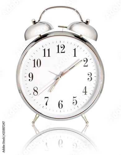 alarm clock on white background