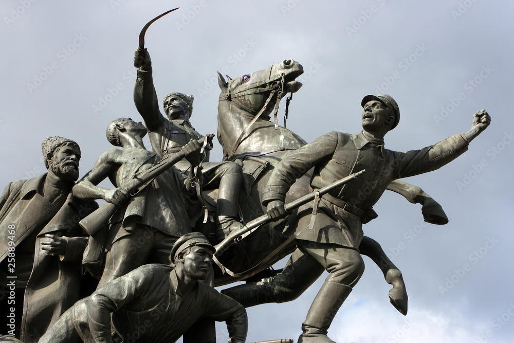 Monument to heroes of civil war in Russia in Samara City