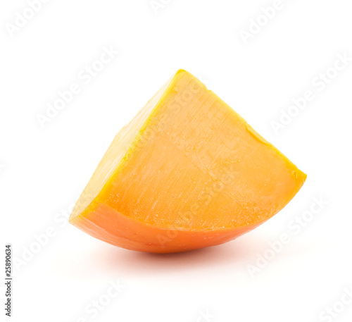 Piece of orange cheese