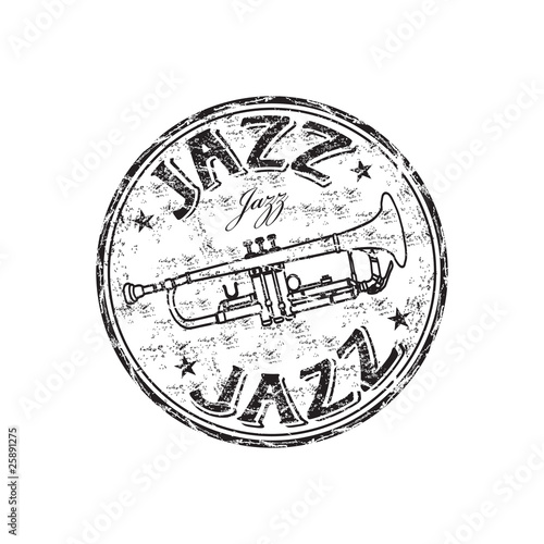 Jazz grunge rubber stamp