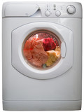 clothing in washing machine