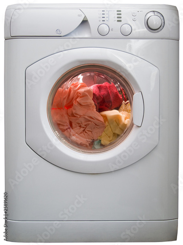 clothing in washing machine