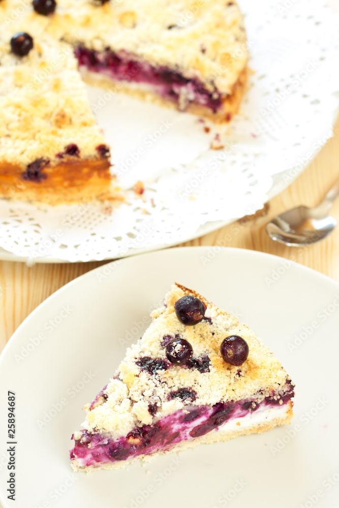 Slice of black currant pie Slice of black currant pie