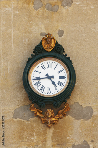 Ornate wall clock, Venice