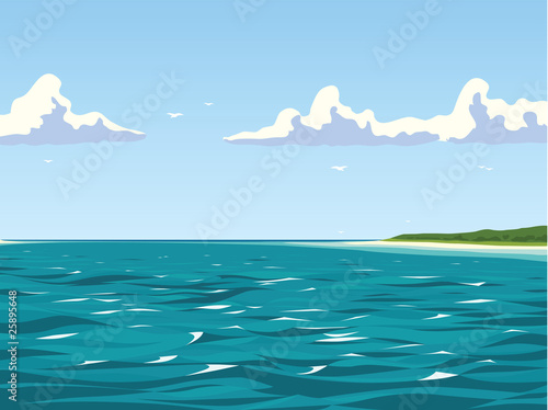Calm view of the seaside
