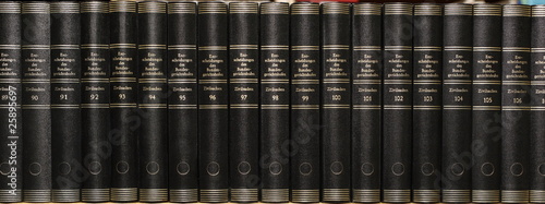 Obraz na płótnie Buchrücken Anwaltsbibliothek w salonie