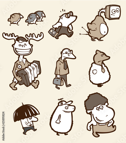 Set of a funny creatures #1