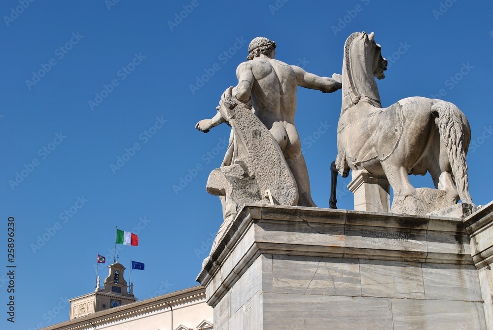 Statue dei dioscuri e Torrino del Quirinale - Roma - Italia