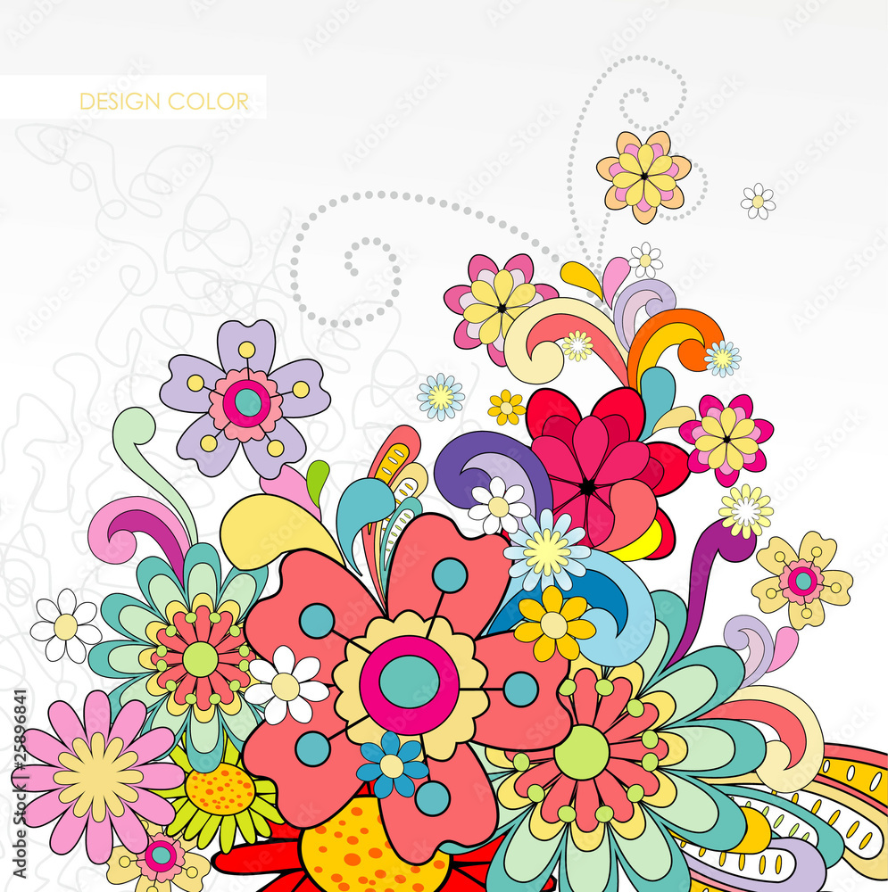 color flower vector illustration