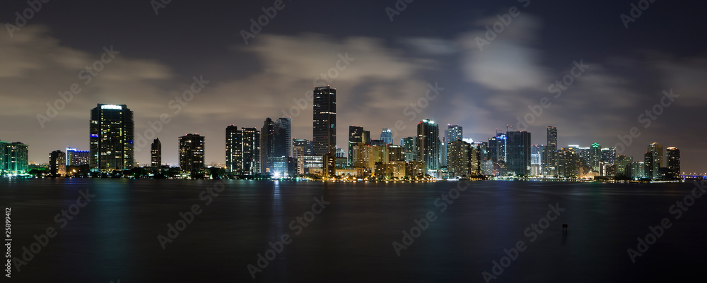 Naklejka premium Miami Skyline Panorama