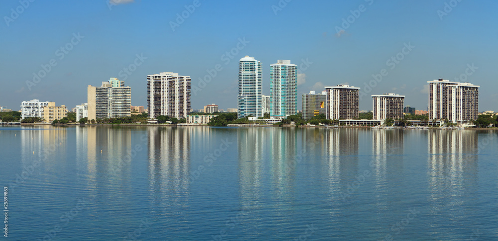 Miami Skyline with Brickell Condos