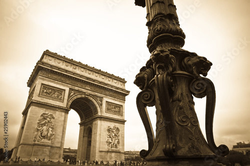 Canvas Print Triumphal Arch in Paris