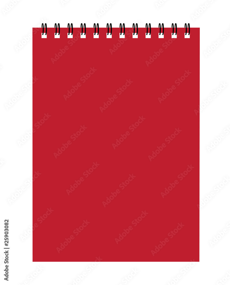 Notebook red cover for your design Notebook red cover for your design
