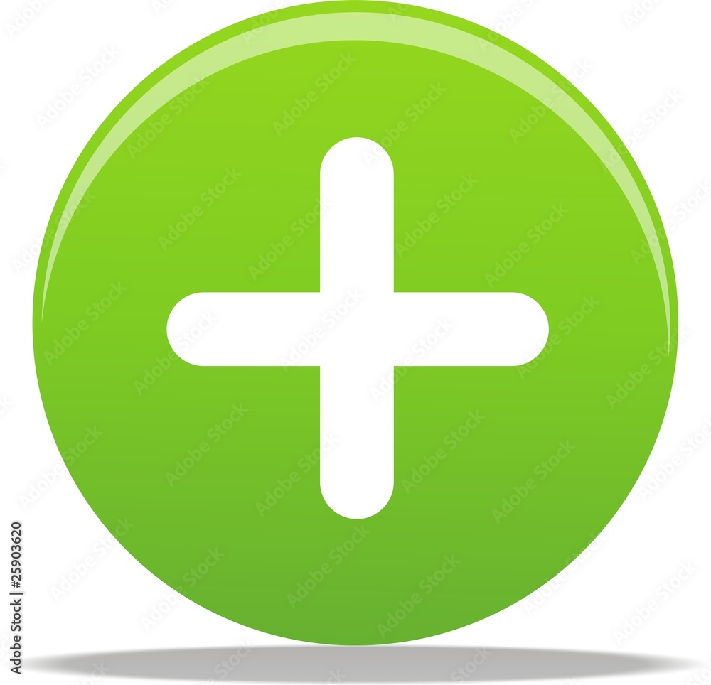 Obraz premium bouton plus