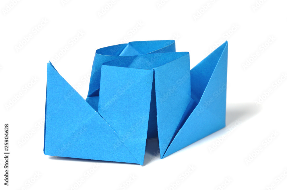 Origami boat over white Origami boat over white
