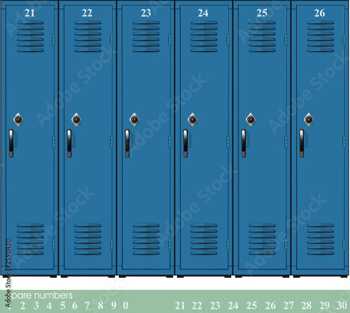 Empty school lockers