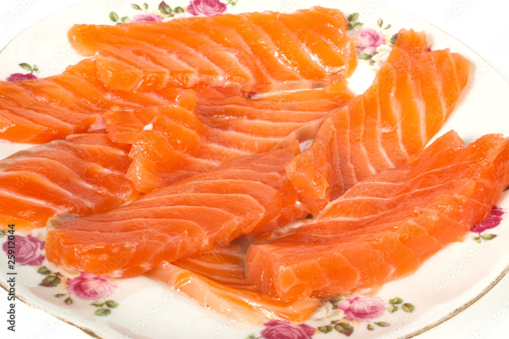 Sliced salmon Sliced salmon