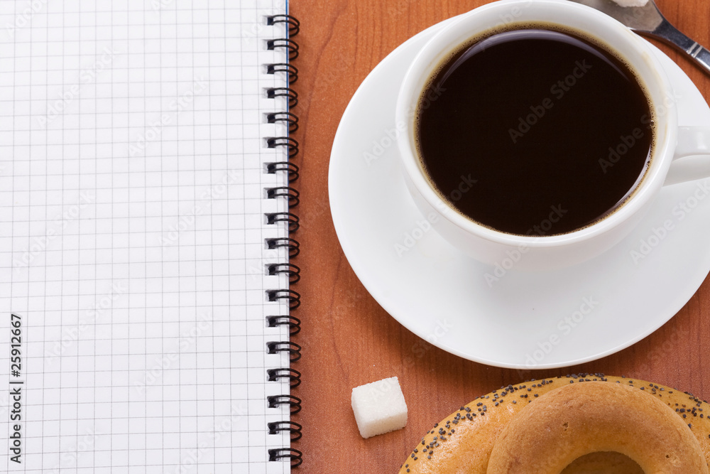 binder pad and coffee binder pad and coffee