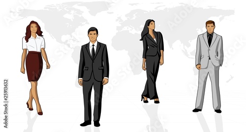 Group of business and office people