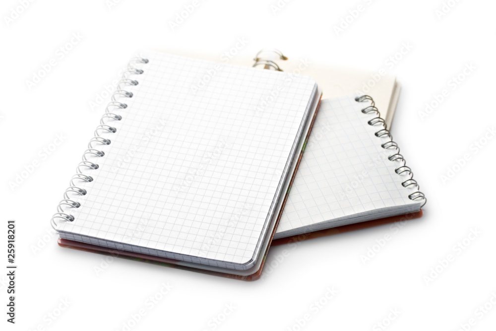 Notebooks isolated on white Notebooks isolated on white