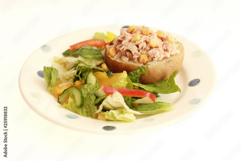 Jacket Potato with Tuna and Sweetcorn