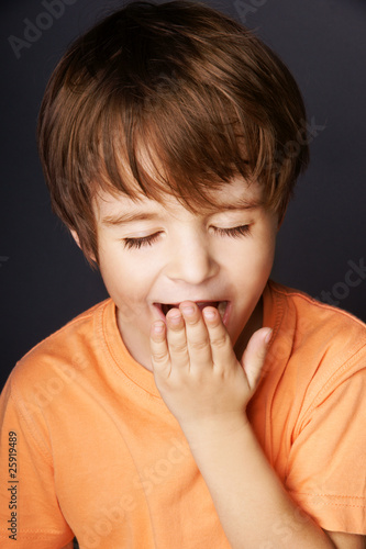 Yawning boy
