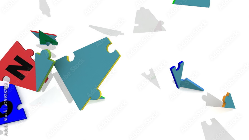 3d puzzle forming in circle the word cooperation 3d puzzle forming in circle the word cooperation