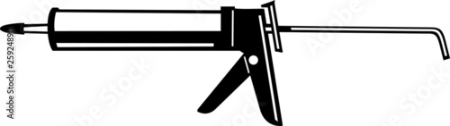 Caulking Gun Vinyl Ready Vector Illustration