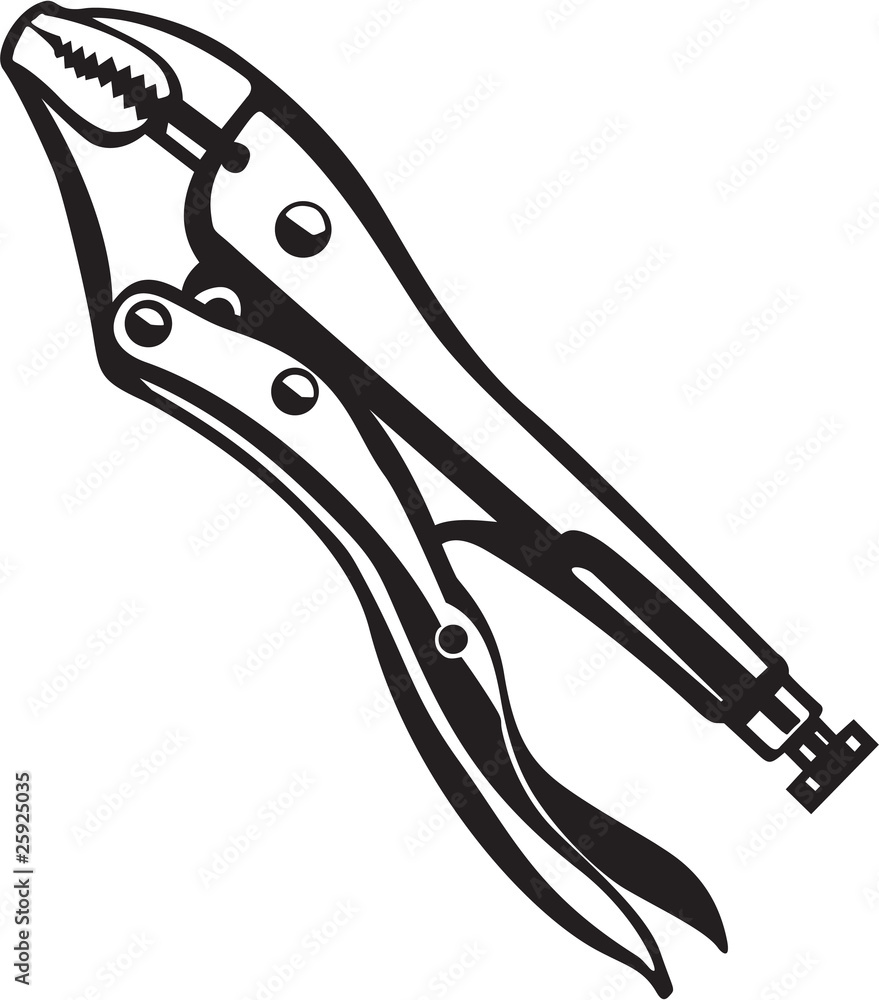 Vise Grip Wrench Vinyl Ready Vector Illustration Stock Vector Adobe Stock