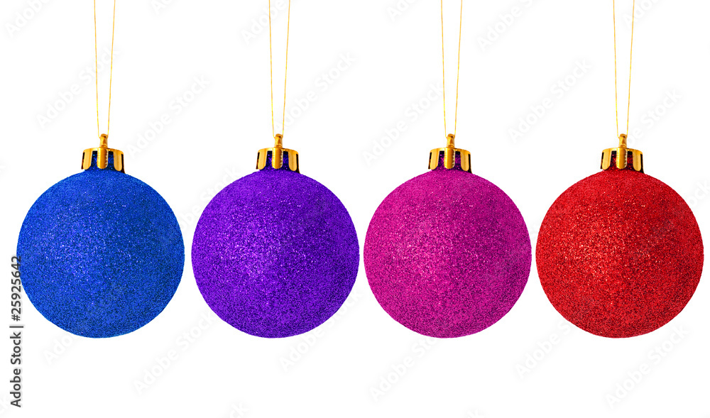 Obraz premium christmas balls four