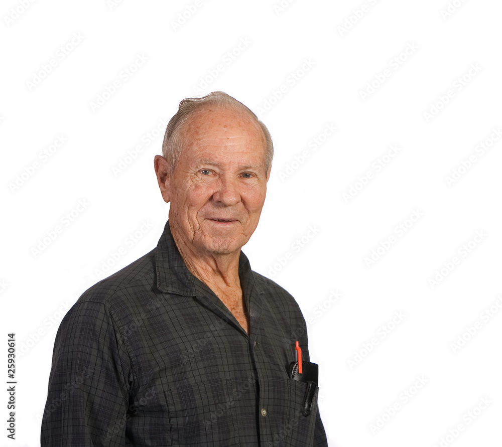 Obraz premium Profile of Happy Senior man