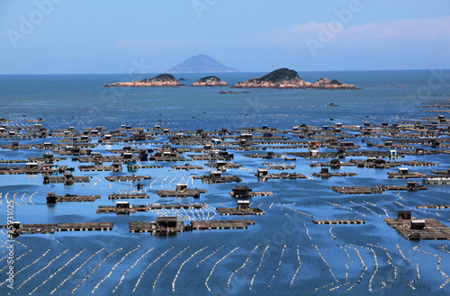 福建连江海上渔村