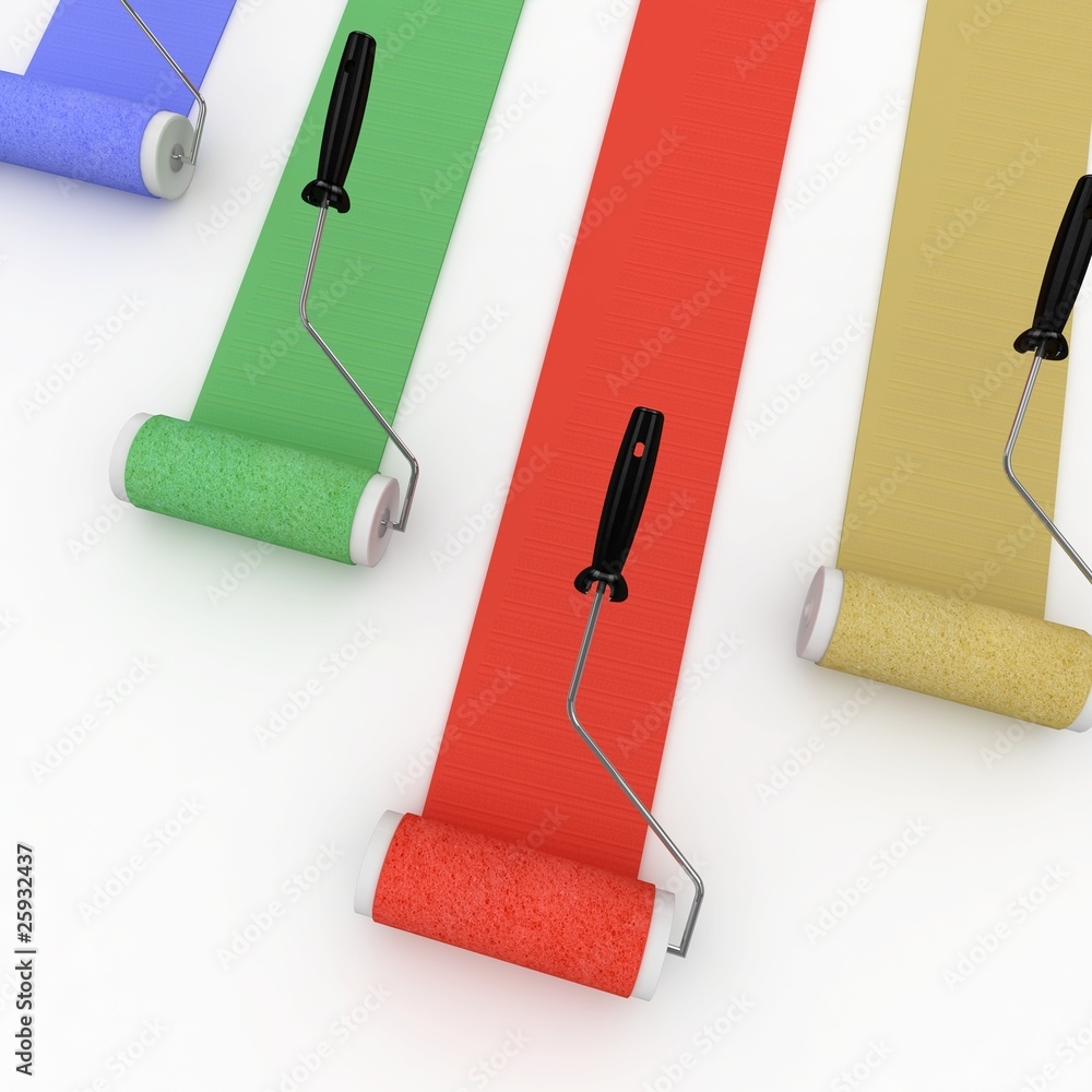 Obraz premium 3d paint rollers