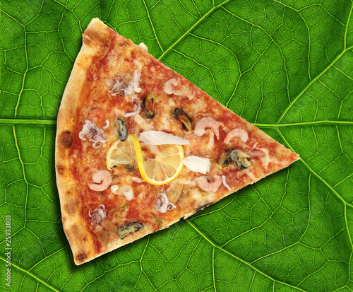 Pizza slice close-up