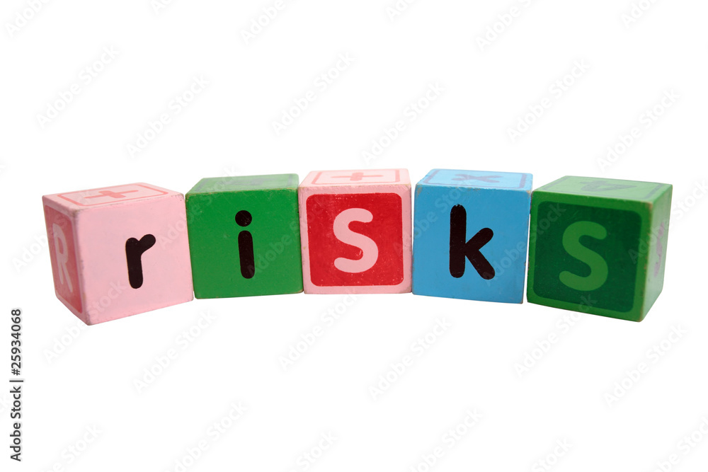 risks in toy play blocks with clipping path risks in toy play blocks with clipping path