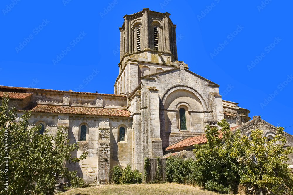 Fototapeta premium france; 85; vouvant : église romane