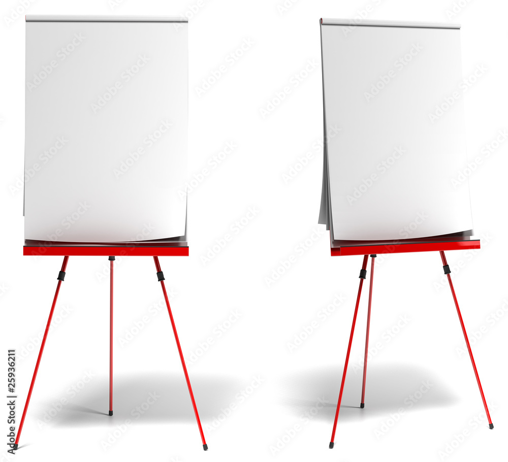 training paperboard - blank paper board for meeting Stock Illustration