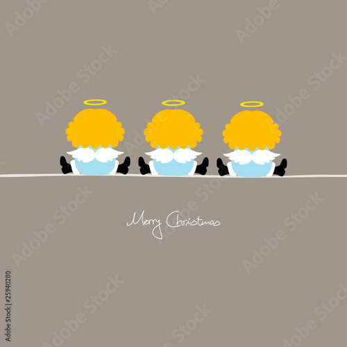 3 Sitting Christmas Angels