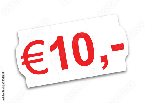 Preisschild 10 EUR
