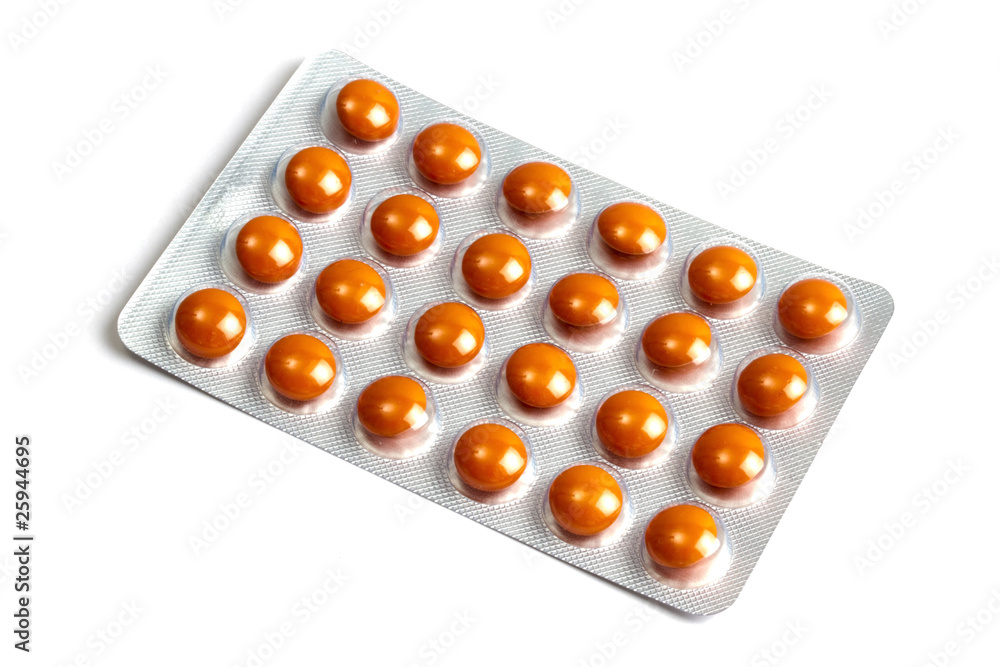 Set of pills isolated on white Set of pills isolated on white