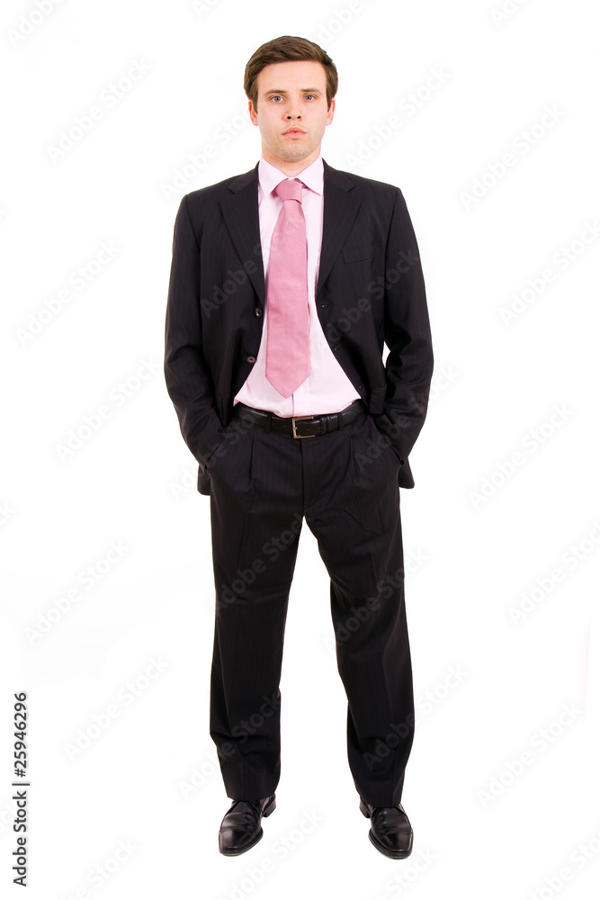 young business man full body isolated on white background young business man full body isolated on white background