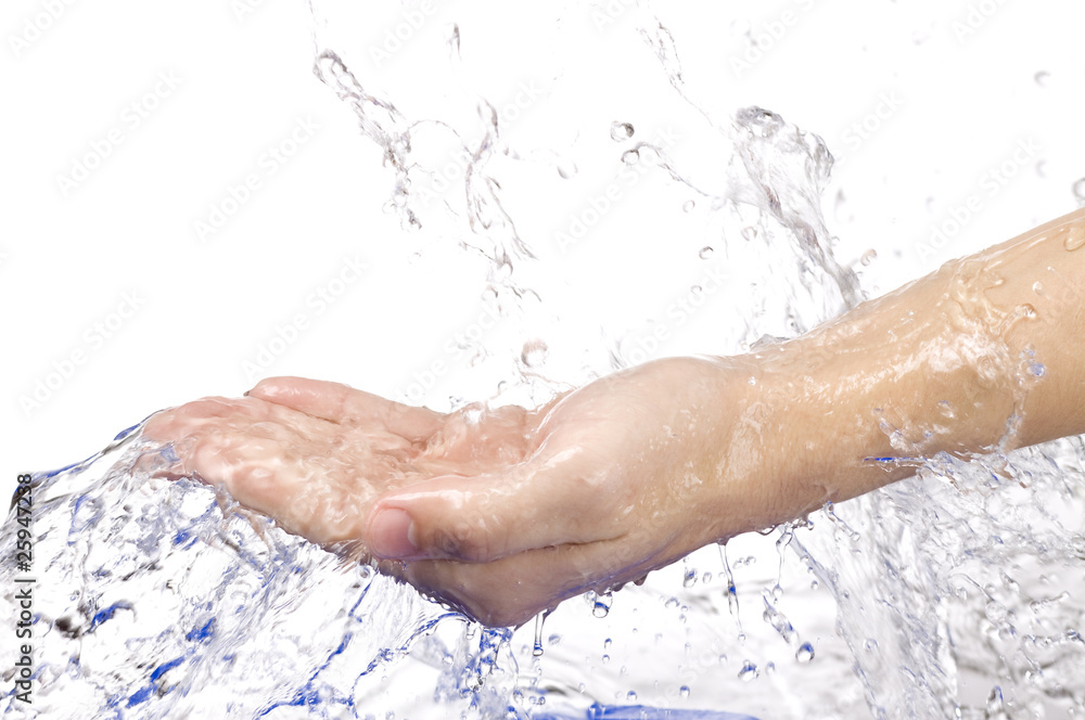 Fototapeta premium water on hand