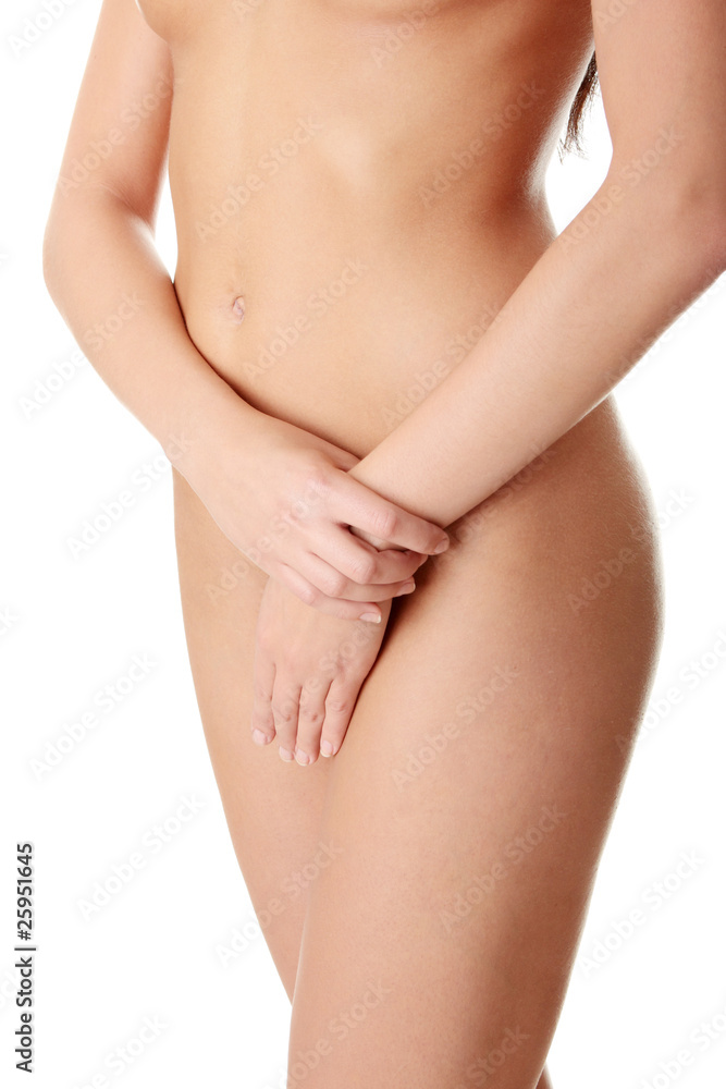 Nude body of young fit female