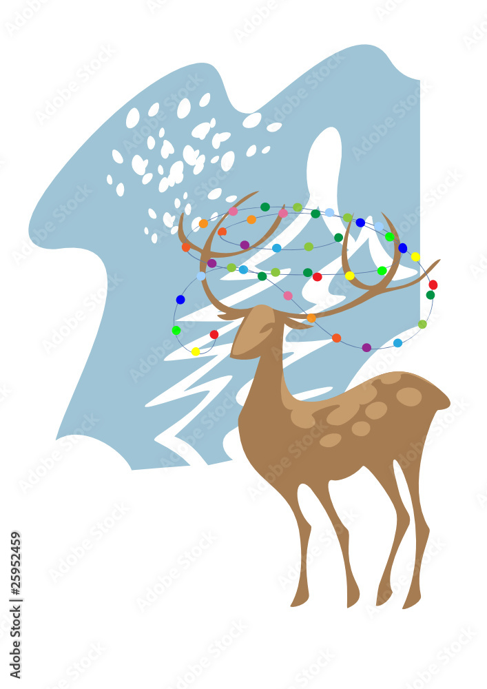 Obraz premium A deer in the forest
