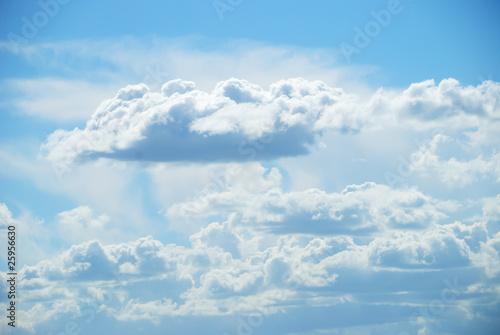 Fototapeta Naklejka Na Ścianę i Meble -  Soft white clouds against blue sky